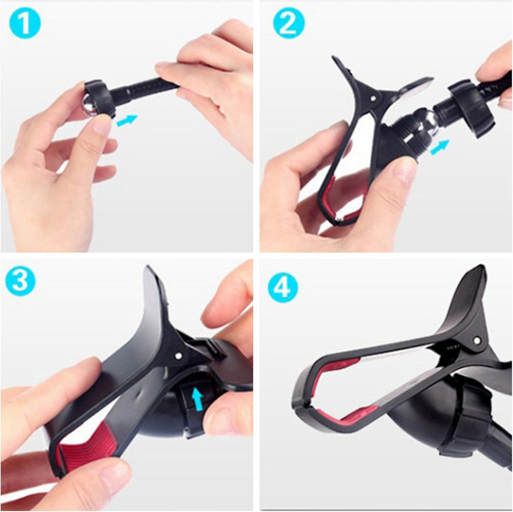 Cell Phone Holder,Universal Bedside Phone Stand,Lazy Bracket,Flexible Long Arms Clip Mount for Iphone X Samsung Galaxy in Bedroom Office Desk-White