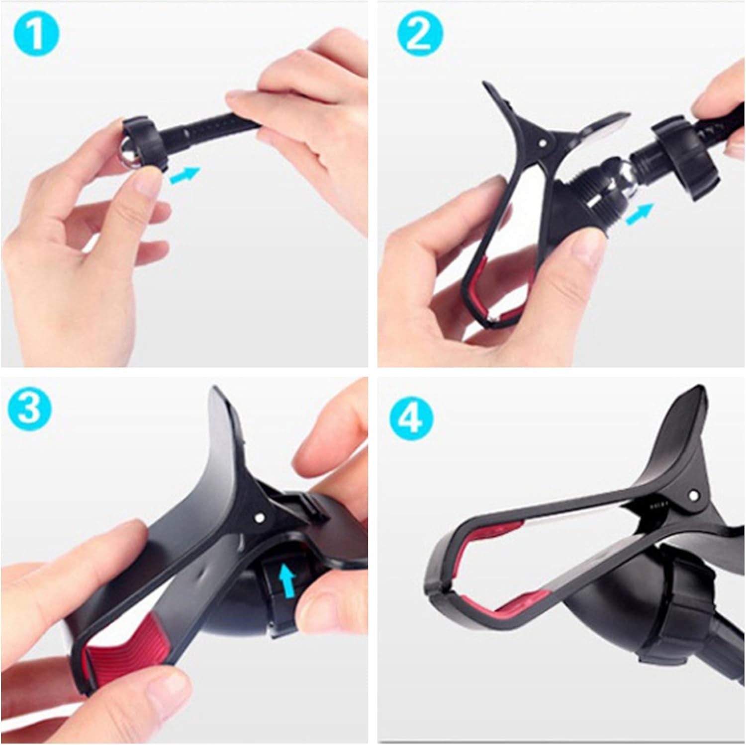 Cell Phone Holder,Universal Bedside Phone Stand,Lazy Bracket,Flexible Long Arms Clip Mount for Iphone X Samsung Galaxy in Bedroom Office Desk-White