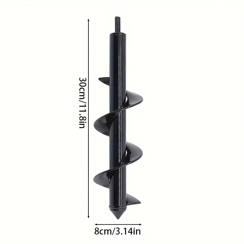 Garden Auger Bits for Planting Hexagonal Shaft Drill Bits Require No Power Solid Steel Auger for Bulb and Bedding Plant Growing