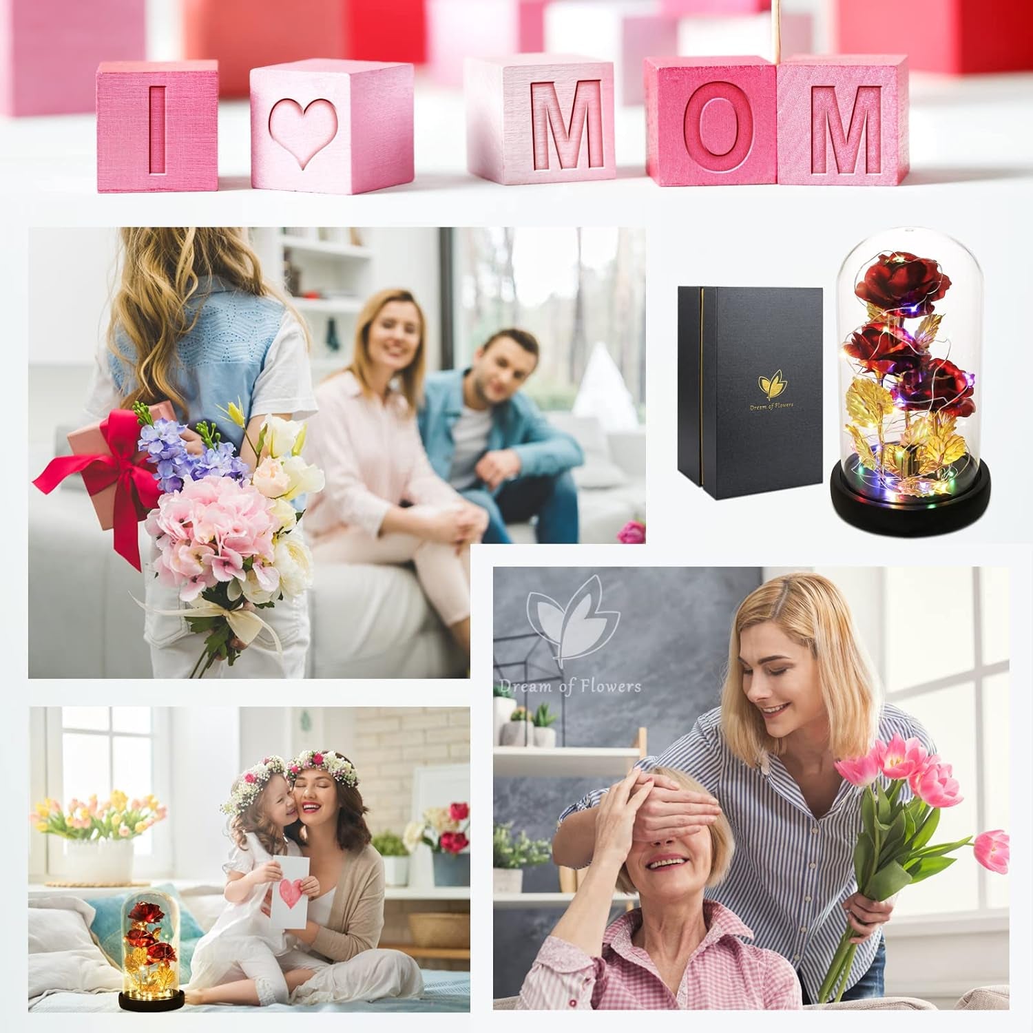 Enchanting Galaxy Flower Rose in Glass Dome - A Timeless Gift of Love with Dual Light Modes for Valentine's Day, Anniversaries, and Birthdays