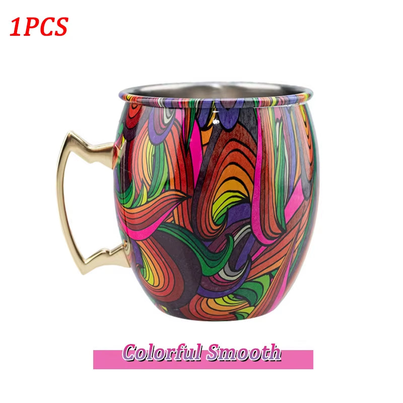 Elegant Moscow Mule Stainless Steel Mugs - Perfect Copper Plated Hammered Cups for Cocktails, Beer, and Wine at Your Next Party!