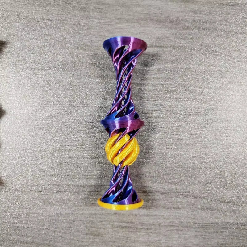 3D Printed Impossible Pyramid Passthrough Fidget Toys Double Layer Helical Tree Diversification Kids Decompression Ornament Gift