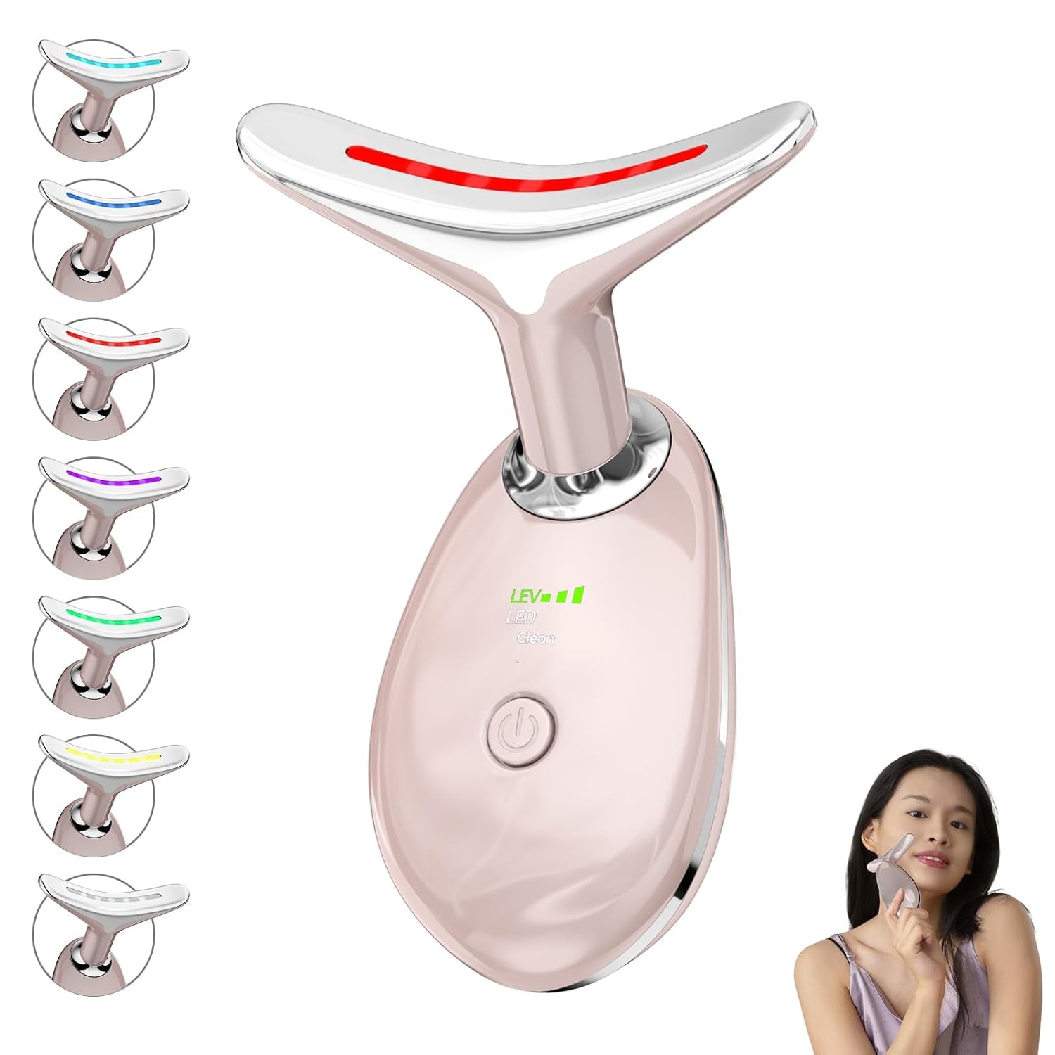 Red Light Therapy for Face,  LED Face Massager, RED Light Device, At-Home Face Tool for Skin Care