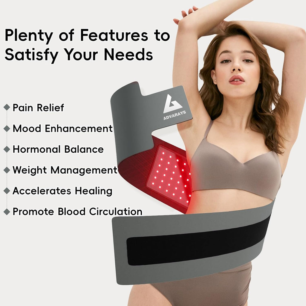 Red Light Therapy Belt Pain Relief Body Pad 100 Leds Red Light Therapy Belt with Wireless Controller Portable Heat Panel Mat at Home