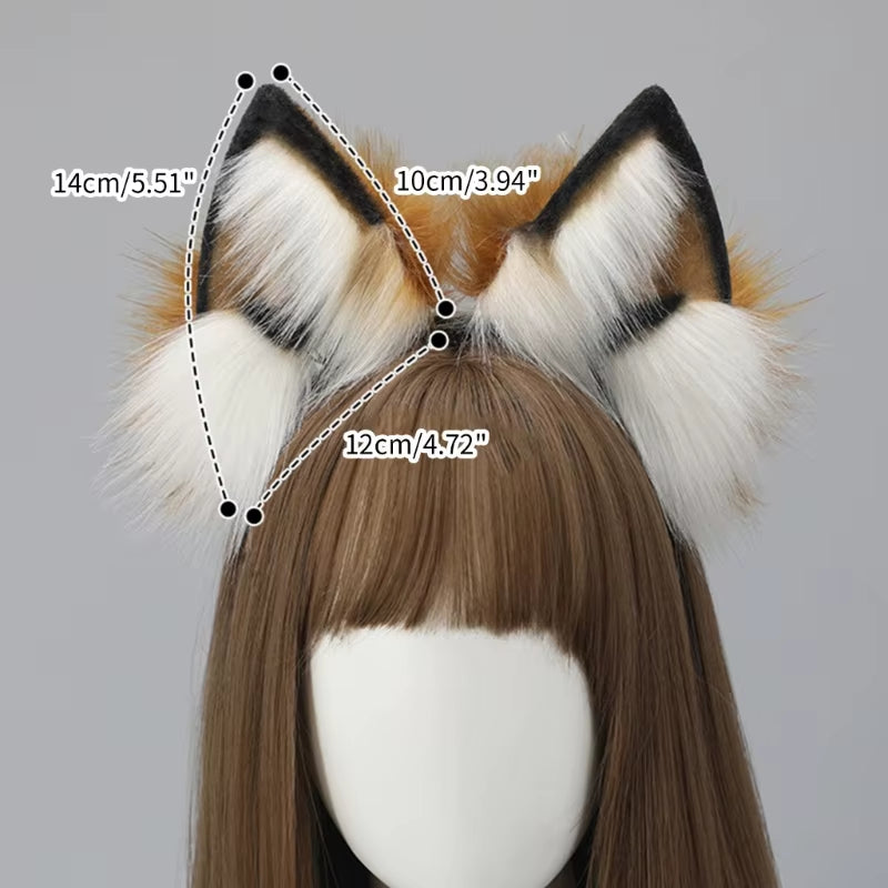 Adult Teens Cosplay Foxes Ear Shape Headband Electric Moving Ear Hair Hoop Makeup Rechargeable Cosplay Headpieces