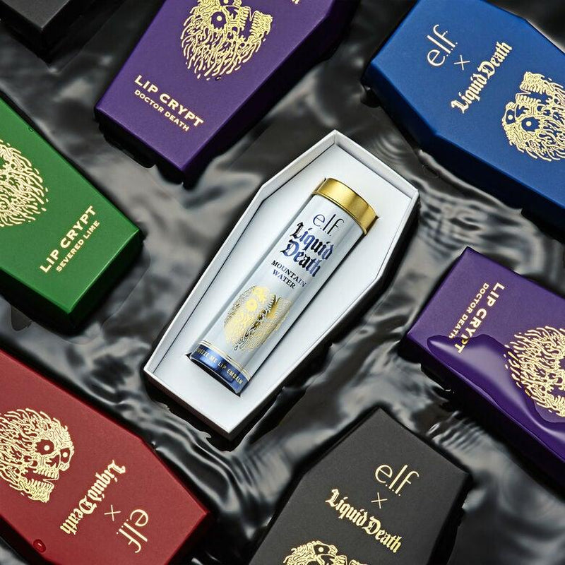 Revitalize Your Lips with E.L.F. X Liquid Death Lip Embalm - Mountain Water Flavor