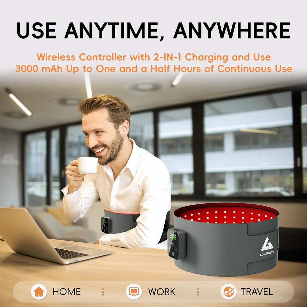 Red Light Therapy Belt Pain Relief Body Pad 100 Leds Red Light Therapy Belt with Wireless Controller Portable Heat Panel Mat at Home